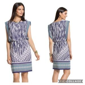 CHICO’S / Native Border Becky Blouson Dress Size 3 (XL/16)